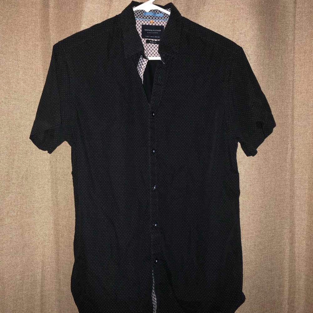 Men’s Denim & Flower button down